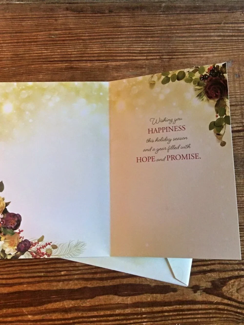 Leanin' Tree Christmas Cards Set of 6 Unused Floral Holiday Greeting Cards